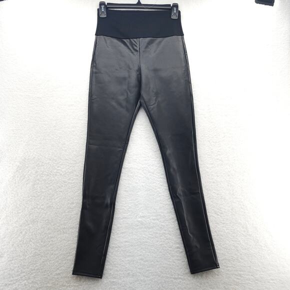 ASSETS by SPANX Women's All Over Faux Leather Leggings Small Black - Picture 1 of 11